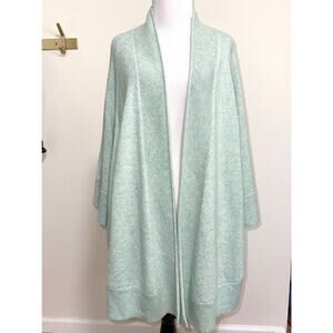 Peruvian Connection Womens Royal Alpaca Knit Cardigan Poncho XL/XXL Teal Cozy